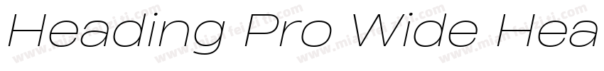 Heading Pro Wide Hea字体转换